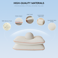 Colchón de Espuma Viscoelástica Rectangular YUE RISE con Soporte para el Cuello, Diseño Ergonómico, Ecológico, Hipoalergénico y con Patrón de Ondas Sólidas, Bajo MOQ