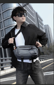 Nouveau Sac Messager Homme en Cuir PU de Haute Qualité, Imperméable, avec Fermeture Éclair, Sac à Bandoulière Extérieur pour Moto - Product Image 6