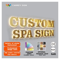 Enseigne LED 3D personnalisable Carrey Sign pour extérieur et intérieur, logo lumineux mural pour affichage publicitaire d'entreprise