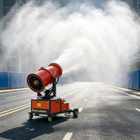 Canon à brouillard industriel pour centrale à béton 60m avec revêtement anti-corrosion, canon à eau brumeuse, pistolet à brouillard