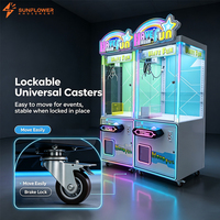 Meilleur Prix : Machine de jeu d'arcade à griffes lumineuse et colorée, machine de capture de cadeaux et de poupées tendance pour centre de jeux