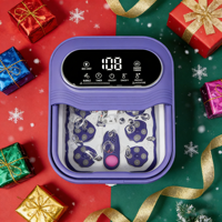 Appareil de massage intelligent pour les pieds, bain de pieds électrique, contrôle de la chaleur, boules de massage automatiques, relaxation à domicile, 110V/220V