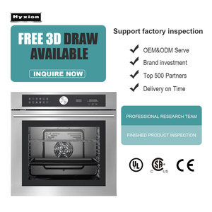 Four à convection Hyxion 30 intégré en acier inoxydable, capacité 80L, 12 fonctions, friteuse à air, contrôle tactile LED - Product Image 1