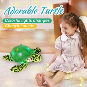 Âu yếm Phát Sáng Led Rùa Biển đồ chơi sang trọng Thú nhồi bông âm nhạc ánh sáng lên mềm squish gối với ánh sáng ban đêm phát sáng trong bóng tối sinh nhật - Product Image 5