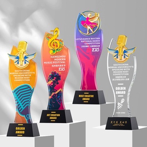Thiết Kế Mới Pha Lê Trophy Cup Giải Thưởng Nhảy Múa Âm Nhạc Và Microphone Trophy Bộ Phận Trang Trí Nội Thất Cá Nhân Màu Sắc Pha Lê Trophy Giải Thưởng - Product Image 2