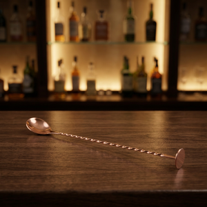 Cuchara de Barra de Acero Inoxidable con Acabado Latón, Mango Largo, Ecológica, Moderna, para Remover Cócteles, para Bartenders, Bares Caseros, Precio Atractivo - Product Image 3
