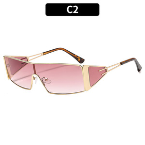 Nouvelles Lunettes de Soleil Tendance à Monture Carrée UV400 Demi-cerclées Légères Unisexe Articles de Mode Populaires en Ligne Similaires aux Lunettes de Soleil d'Internet - Product Image 4