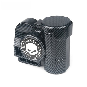 Klaxon d'air pour moto 12V, compresseur argenté électroplaqué avec couvercle en ABS en forme d'escargot pour Harley Davidson - Product Image 2