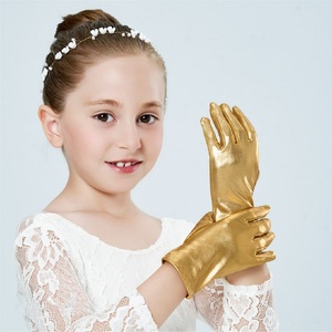 MIO bambini in pelle verniciata Performance luccicante <span class=keywords><strong>guanti</strong></span> in finta tinta unita <span class=keywords><strong>guanti</strong></span> da dito <span class=keywords><strong>per</strong></span> bambine <span class=keywords><strong>per</strong></span> feste - Product Image 4