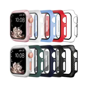 LFD855 Nieuwe Hot Trending Hard Pc Case Met Gehard Glas Screen Protector Voor Apple Horloge Serie 7 6 5 4 se 38 40 41 42 44 45Mm