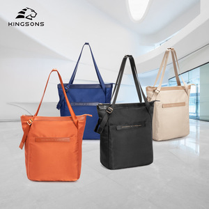 Kingsons Women's Tote Bag Large Capacity Water Resistant Shoulder Bag For Commuting Everyday Use Solid Color Zipper Closure - Product Image 1