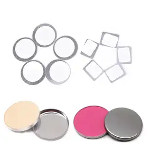 Оптовая продажа, круглые металлические наклейки для магнитных теней для век, которые плотно удерживают ваши тени на магнитной палитре теней для век