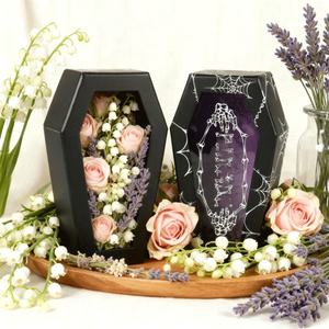 Customized Biodegradable Coffrets Cadeaux Coffin Accessories <b>Flower</b> Jewelry Coffin Box Halloween Packaging Cardboard Paper <b>Boxes</b> - Product Image 2