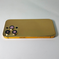 Étui de téléphone de luxe plaqué or pour iPhone 16 Pro Max Series, cadre doré avec gravure de diamants, logo personnalisable en option