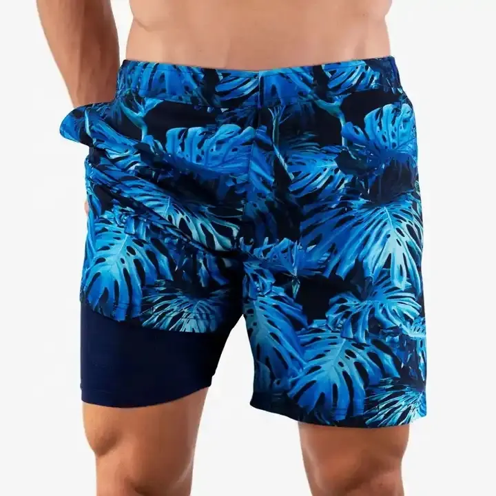 Summer Custom Design Printed Water Swim Trunks Swimming Boarding Shorts Beach Shorts For Men