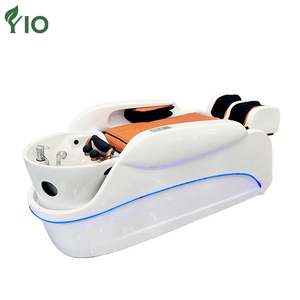 Cama <span class=keywords><strong>de</strong></span> champú eléctrica inteligente completamente automática con sistema <span class=keywords><strong>de</strong></span> circulación <span class=keywords><strong>de</strong></span> <span class=keywords><strong>agua</strong></span> Lavabo <span class=keywords><strong>de</strong></span> cerámica negra para peluquería Cuidado del cuero cabelludo Spas - Product Image 5