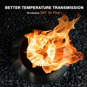 2025 nouvelle conception en acier inoxydable léger sans fumée à bois foyer Table pour usage intérieur/extérieur Portable Firetable - Product Image 3