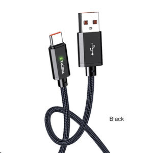 Cable de Carga Inteligente Tipo-C KAKUSIGA KSC-967 de 1 Metro y 3A con Chips de Filtrado de Corriente, Luz LED de Carga Segura - Product Image 5