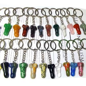 1 inç doğal karışık taş yapay <span class=keywords><strong>Penis</strong></span> yüzük anahtarlıklar kristal Mini <span class=keywords><strong>Penis</strong></span> anahtar zincirleri hediye için - Product Image 6