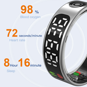 NFC Smart Ring Electronic Blood Oxygen <b>Heart</b> Rate Sleep Monitor Fashion Ring 5ATM Waterproof with Charging Box Optional - Product Image 6
