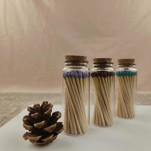 Bán Buôn Với Logo Tùy Chỉnh Sang Trọng Đầy Màu Sắc Que diêm Bằng Gỗ Phù Hợp Với An Toàn Phù Hợp Với Trong Số Lượng Lớn Chai Thủy Tinh Dài Hộp diêm - Product Image 2