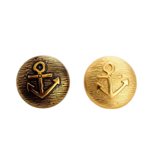 Customized Retro Old Metal Suit <b>Button</b> Gold Dome Alloy <b>Buttons</b> for Garments Clothing Shank - Product Image 6