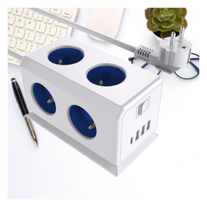 Hot SALE 6 Way POWER STRIP France EXTENSION CORD SOCKET Customizable LOGO Wire Specifications with USB <b>PORT</b> and C-type - Product Image 2