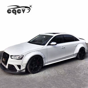 Kit carrozzeria per Audi A4 ampio parafango in fibra di carbonio in materiale anteriore labbro posteriore diffusore minigonne laterali posteriore Spoiler ricambi Auto Tunning - Product Image 1