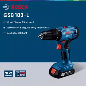 <span class=keywords><strong>Perceuse</strong></span>-<span class=keywords><strong>visseuse</strong></span> électrique <span class=keywords><strong>Bosch</strong></span> GSB 183-LI, <span class=keywords><strong>perceuse</strong></span> à percussion sans fil, sans balais, couple de 56 Nm, outils électriques multi-usages pour le bois et le métal - Product Image 2