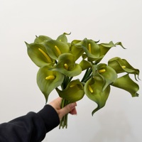Calla-Lilien-Bouquet, Mini Einzelstiel, Realistische Calla-Lilie, Künstliche Blume, Brautstrauß, Hochzeits-Dekorationsblume