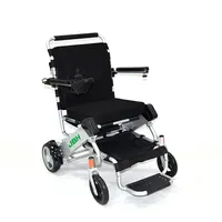 Cadeira de roda pequena dobrável elétrica leve com 6 ''roda frontal pu