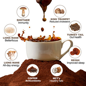 Mezcla de Café de Champiñones de Alta Calidad, Melena de León, Mejora la Concentración, Favorece la Recuperación y es Rico en Antioxidantes, con Suplemento Dietético - Product Image 5