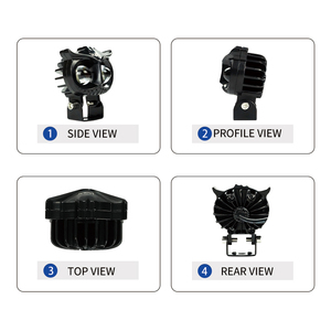 Liuhjg xe máy Owl LED sương mù ánh sáng 12-80V không thấm nước LED Spotlight trắng và màu vàng đôi Màu Xe Máy phụ trợ ánh sáng - Product Image 6