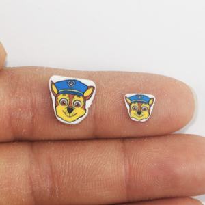 HENGXIN cane salvataggio squadra polizia blu pastore tedesco cucciolo argilla polimerica spruzza fette per la decorazione della cassa del telefono del chiodo della melma - Product Image 2