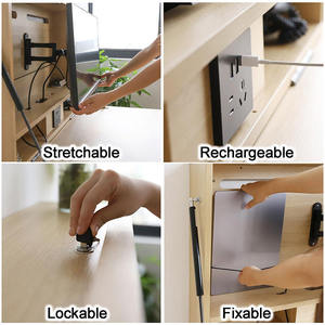 Bureau pliant mural en bois pour appartement, petites maisons, gain de place, <span class=keywords><strong>table</strong></span> multifonctionnelle avec rangement Centuryart - Product Image 5