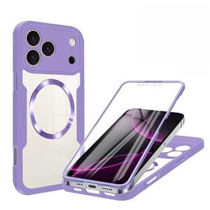 <span class=keywords><strong>Coque</strong></span> de téléphone sans fil <span class=keywords><strong>magnétique</strong></span> en plastique dur à la mode pour <span class=keywords><strong>iPhone</strong></span> 17 16 15 14 13 12 <span class=keywords><strong>11</strong></span> Pro Max Transparent <span class=keywords><strong>360</strong></span> étui complet - Product Image 6