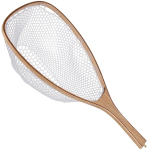 <span class=keywords><strong>Filet</strong></span> de pêche à la mouche en bois d'orme avec petite maille transparente, conception à tête carrée pour la capture et la libération - Product Image 1