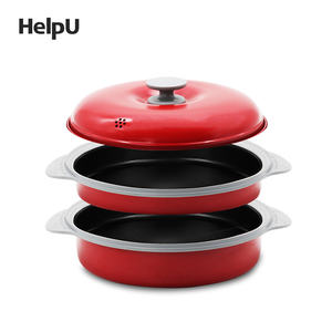 ฉลากส่วนตัวไม่ไฟฟ้ารอบไมโครเวฟเครื่องครัวปรุงอาหารอย่างรวดเร็วเหล็กหล่อไม่ติดกระทะย่างไมโครเวฟ - Product Image 3