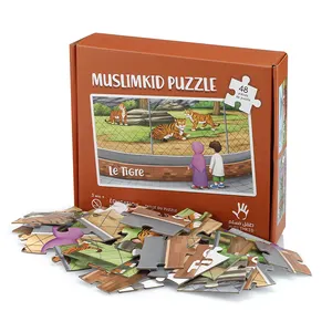 Factory Rompecabezas Paper Puzzle With Mailer Box Educational Game Animal 48 Pieces Jigsaw Puzzles For Kids