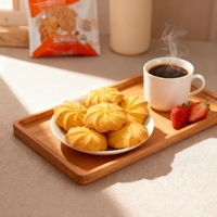 Biscuits au beurre sucrés en gros OEM, 260g, saveur œuf, texture croustillante, biscuits au beurre en boîte en étain dans un emballage exquis