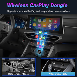 <span class=keywords><strong>Adaptateur</strong></span> CarPlay sans fil 2-en-1 Plug&Play compatible avec les systèmes automobiles intelligents VW Toyota <span class=keywords><strong>Nissan</strong></span> Honda Ford Benz - Product Image 2