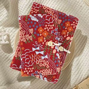 Quaderno a Fogli Mobili A5/A6 in Tessuto Fresco di Cotone e Lino con Ricamo, Rilegatura a Spirale, per <span class=keywords><strong>Letteratura</strong></span> e Arte - Product Image 1