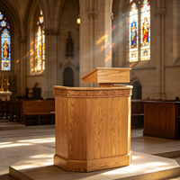 Pupitre d'église moderne en bois pour église, école, utilisation en extérieur - Mobilier durable pour cérémonies religieuses