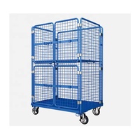 Chariot pliable en acier robuste capacité de 500kg équipement logistique pliable de pulvérisation électrostatique chariot à rouleaux de 500kg