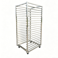 Étagère de refroidissement rotative pliable multicouche en acier inoxydable 304 pour four, chariot de refroidissement pour boulangerie, étagère à pain en treillis métallique