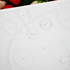 Dropshipping pintura DIY personalizada por números para niños mono Animal de dibujos animados con marco 20x20cm - Product Image 3