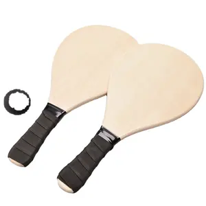 Strand Racket Houten Strand Tennis Paddle Set Met Outdoor Play Draagtas Houten Peddel