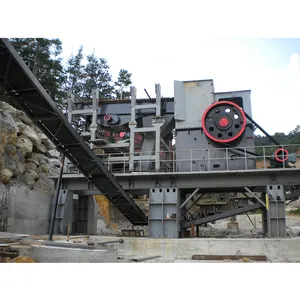 Penghancur batu Portabel otomatis penghancur rahang granit