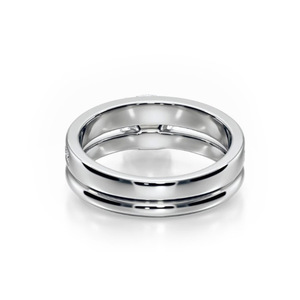 แหวนหมั้นชุดเจ้าสาวแบบ Solitaire Channel ของ SGARIT ประดับเพชร 3 กะรัต ทอง 18k เพชรเลี้ยงในห้องปฏิบัติการ ฝังแบบ Pave ครึ่งวง VS D พร้อมใบรับรอง IGI - Product Image 5
