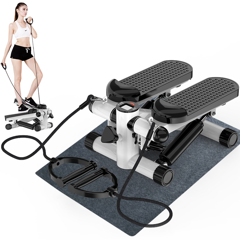 Chengmo Sport Draagbare Mini Stepper Cardio Training Stepper Voetpedaal Oefening Loopband Trap Klimmer Met Bands Home Gym